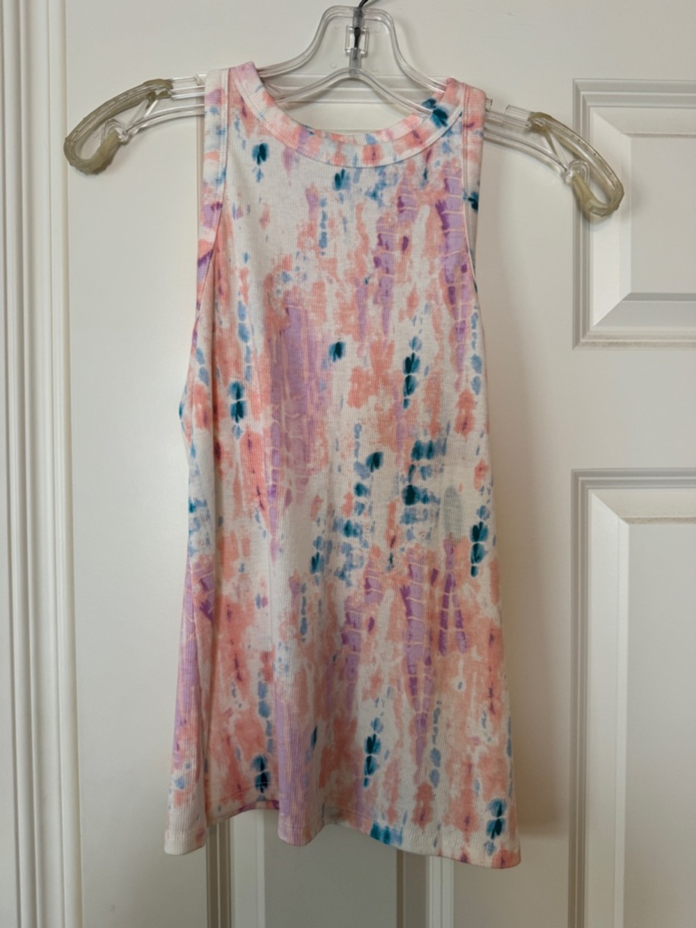 Old Navy Activewear Tie-Dye Tank Top - Pastel Pink, Lavender & Teal XS NWT